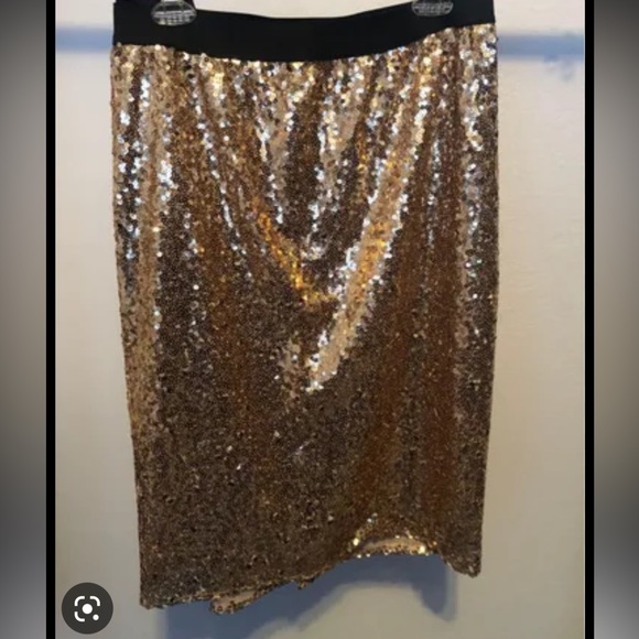 Gold sequin skirt - Picture 3 of 3